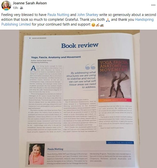 Book review written by me and critiqued by two amazing practitioners